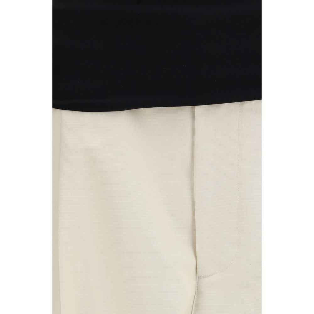 Darkpark Beige Cotton Casual Pants