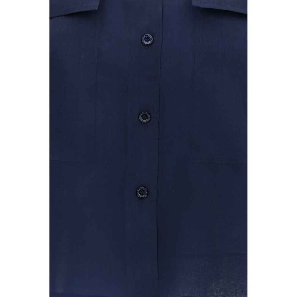 Max Mara Blue Silk Shirt