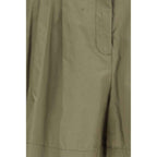Max Mara Bicolor Cotton Bermuda Shorts