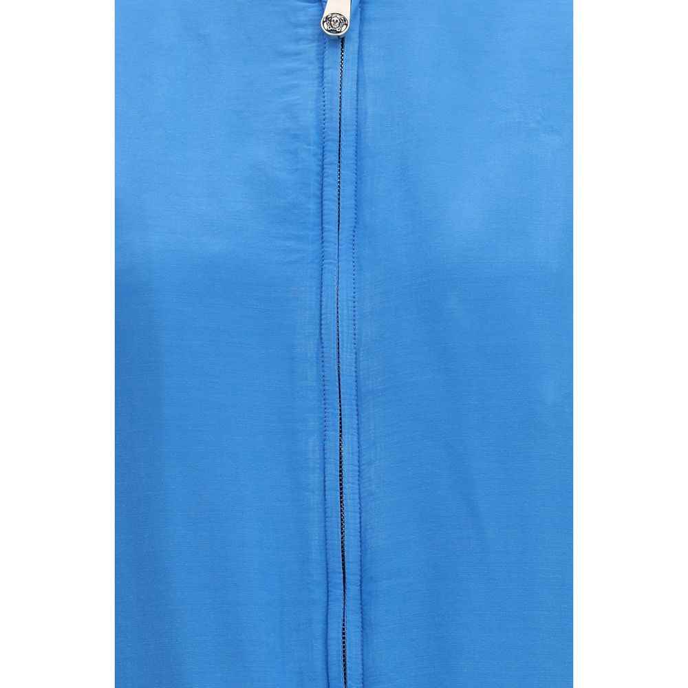 Versace Blue Silk Bomber
