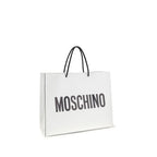 Moschino White Calf Leather Bos Taurus Handbag