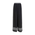 Ermanno Scervino Black Silk Casual Pants