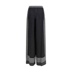 Ermanno Scervino Black Silk Casual Pants
