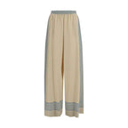 Ermanno Scervino Beige Silk Casual Pants