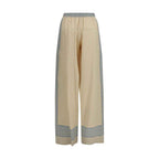 Ermanno Scervino Beige Silk Casual Pants