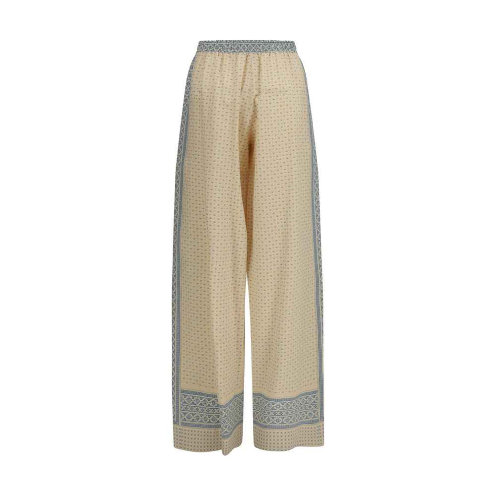 Ermanno Scervino Beige Silk Casual Pants