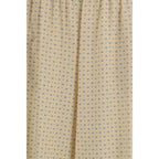 Ermanno Scervino Beige Silk Casual Pants