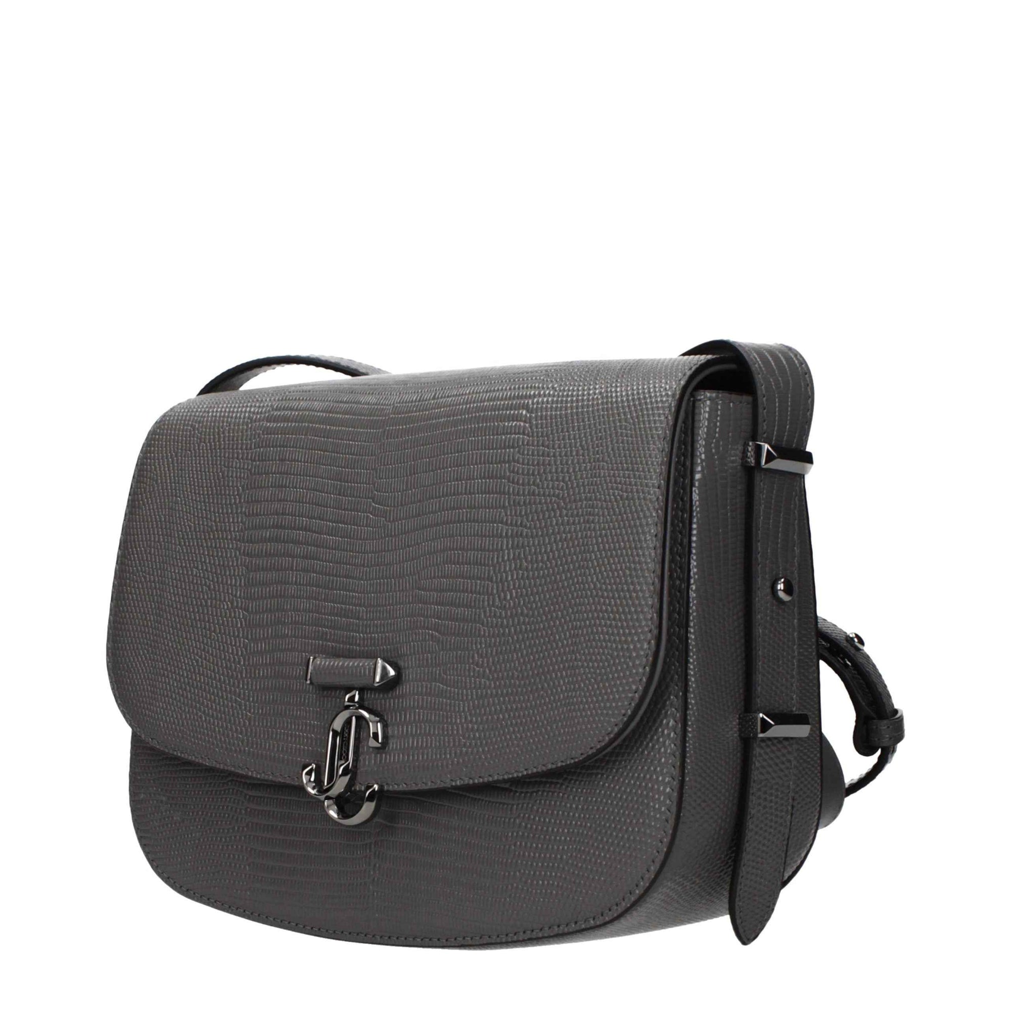 Jimmy Choo Gray Leather Crossbody Bag