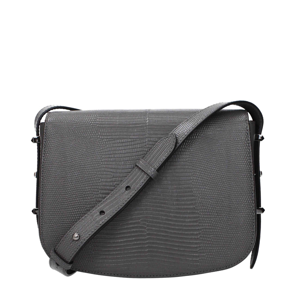 Jimmy Choo Gray Leather Crossbody Bag
