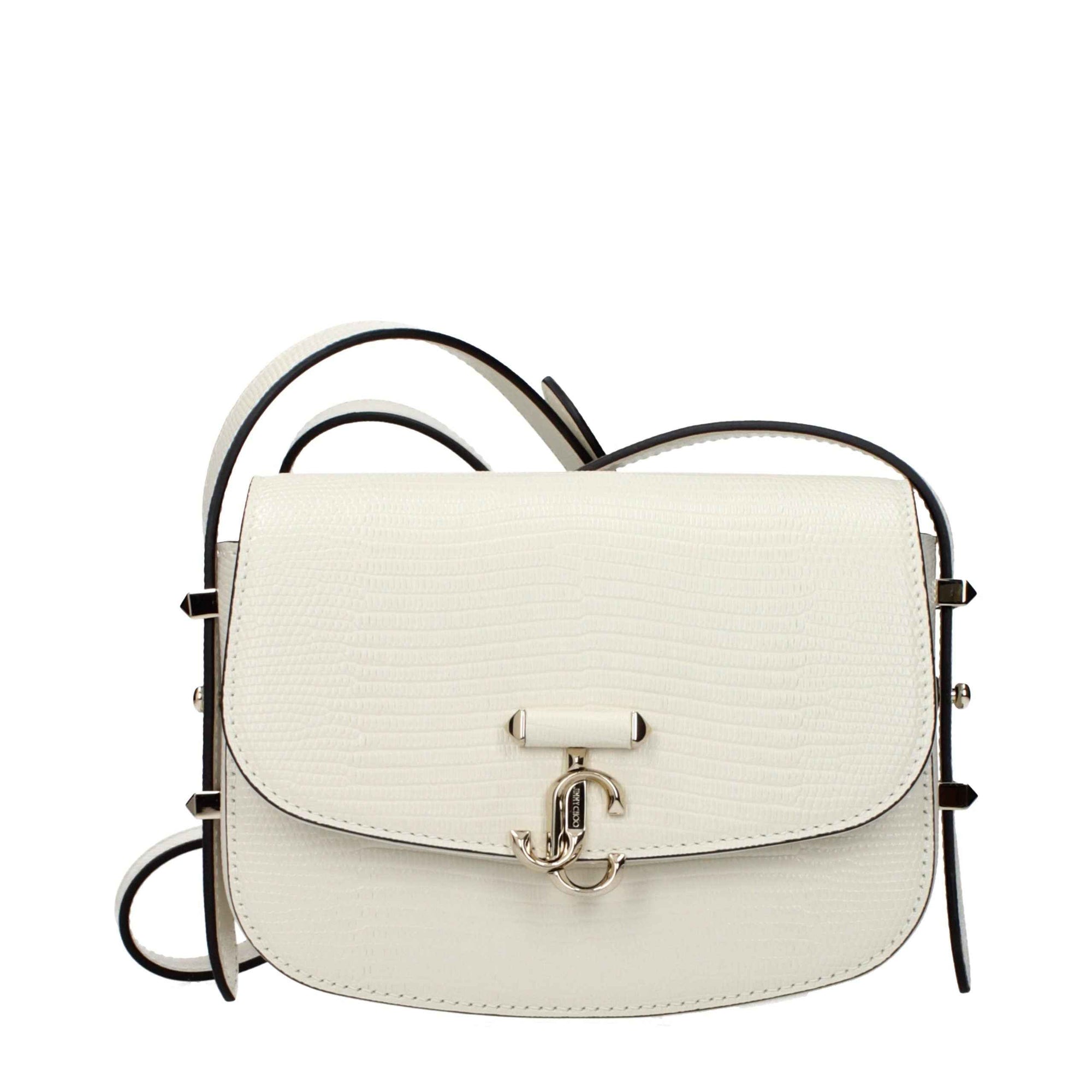 Jimmy Choo White Leather Shoulder Bag