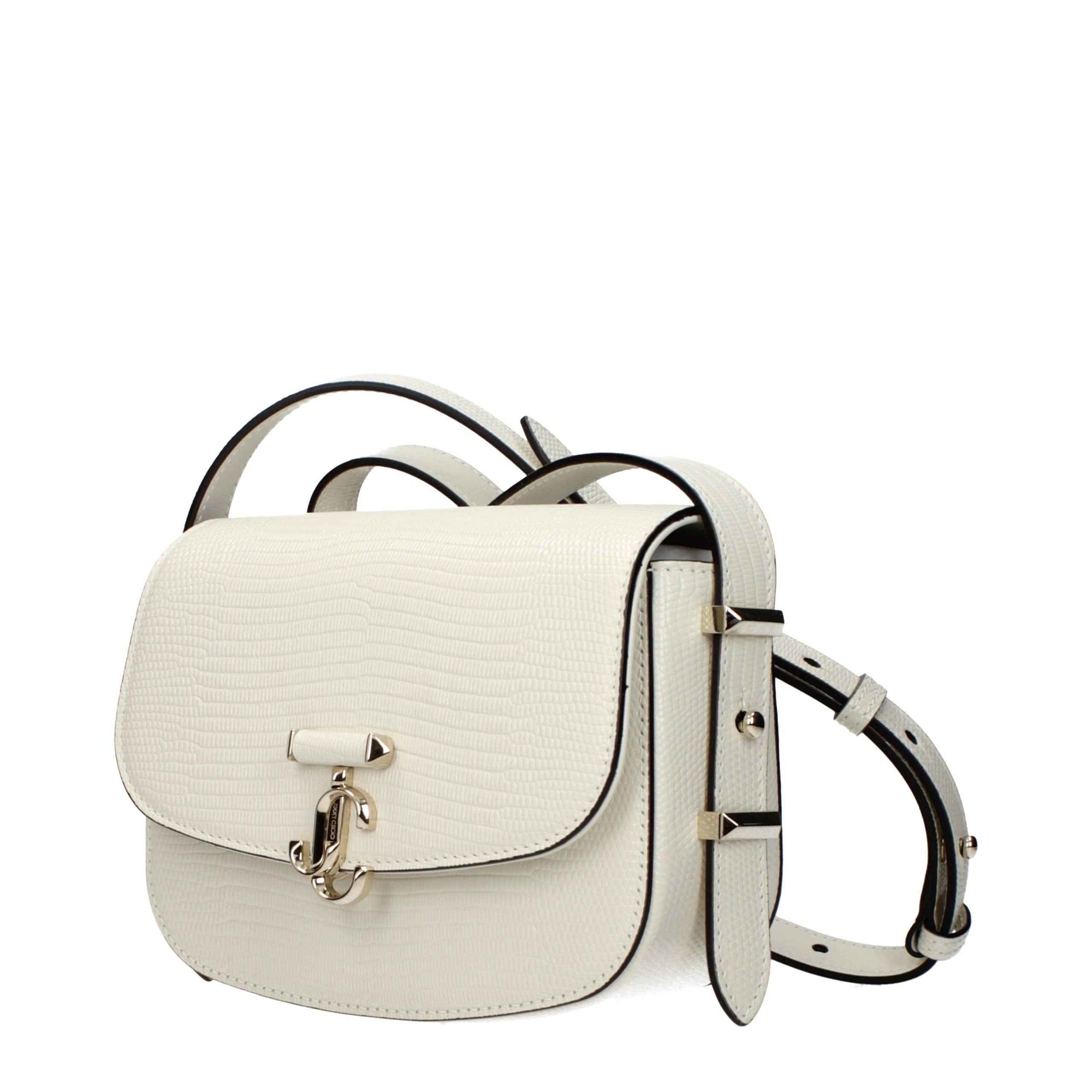Jimmy Choo White Leather Shoulder Bag