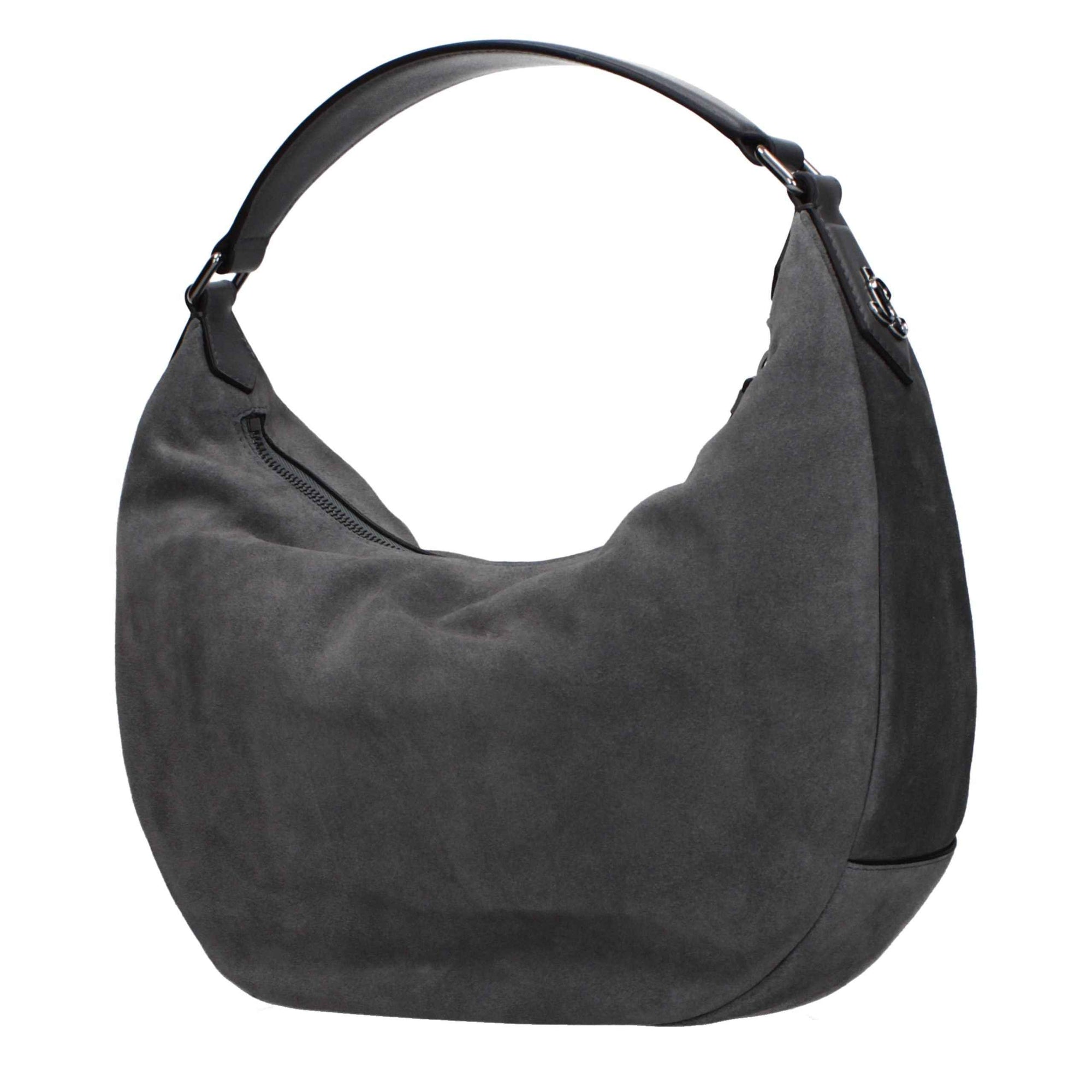 Jimmy Choo Gray Leather Shoulder Bag