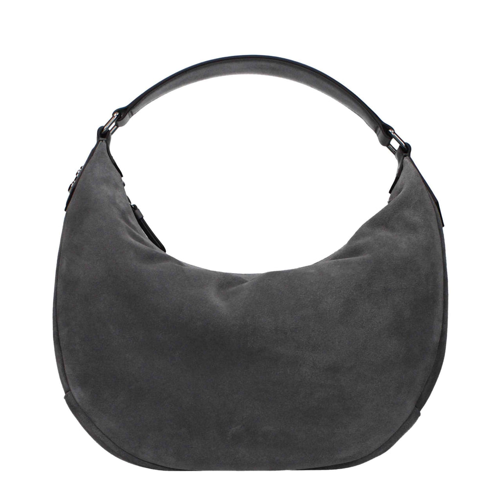 Jimmy Choo Gray Leather Shoulder Bag