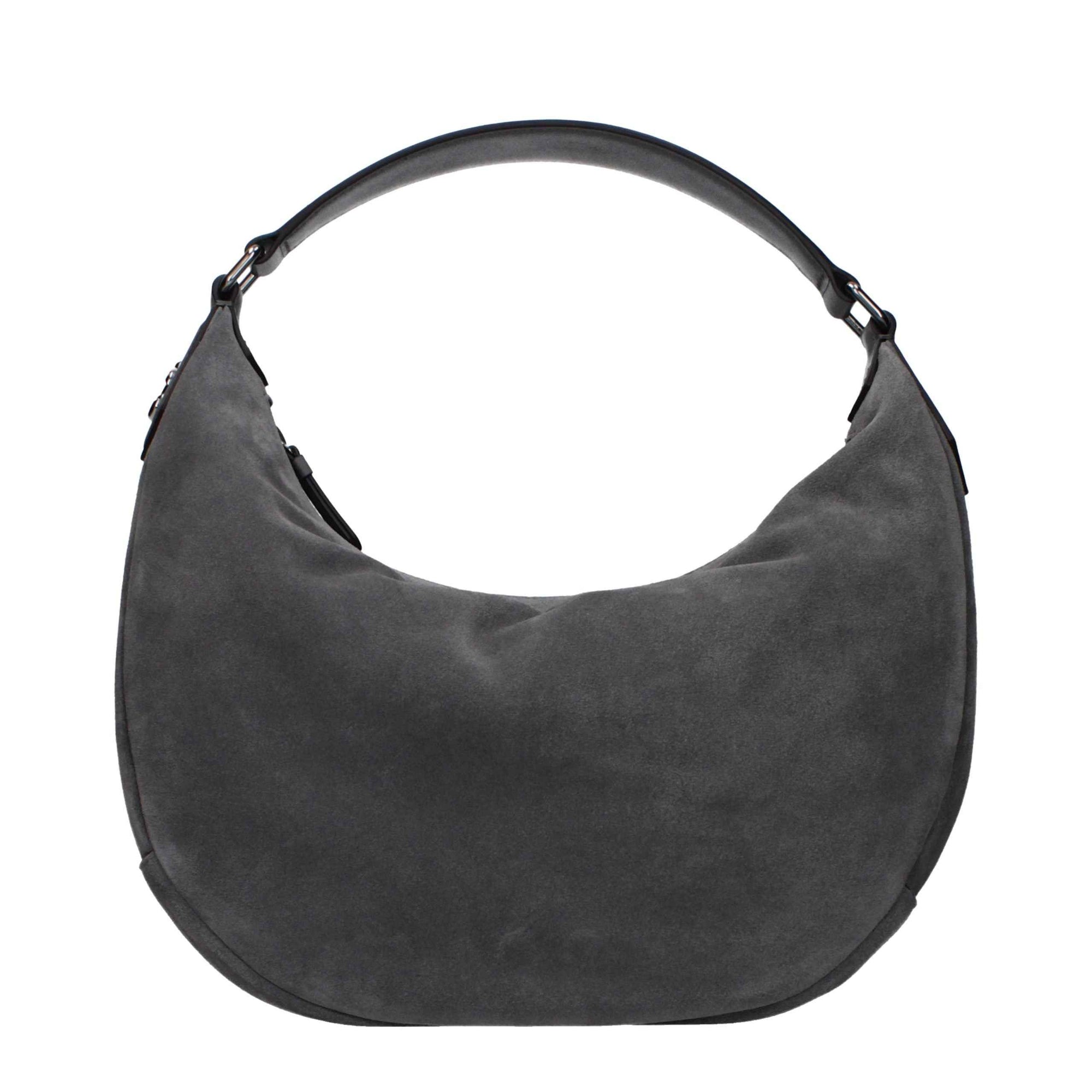 Jimmy Choo Gray Leather Shoulder Bag