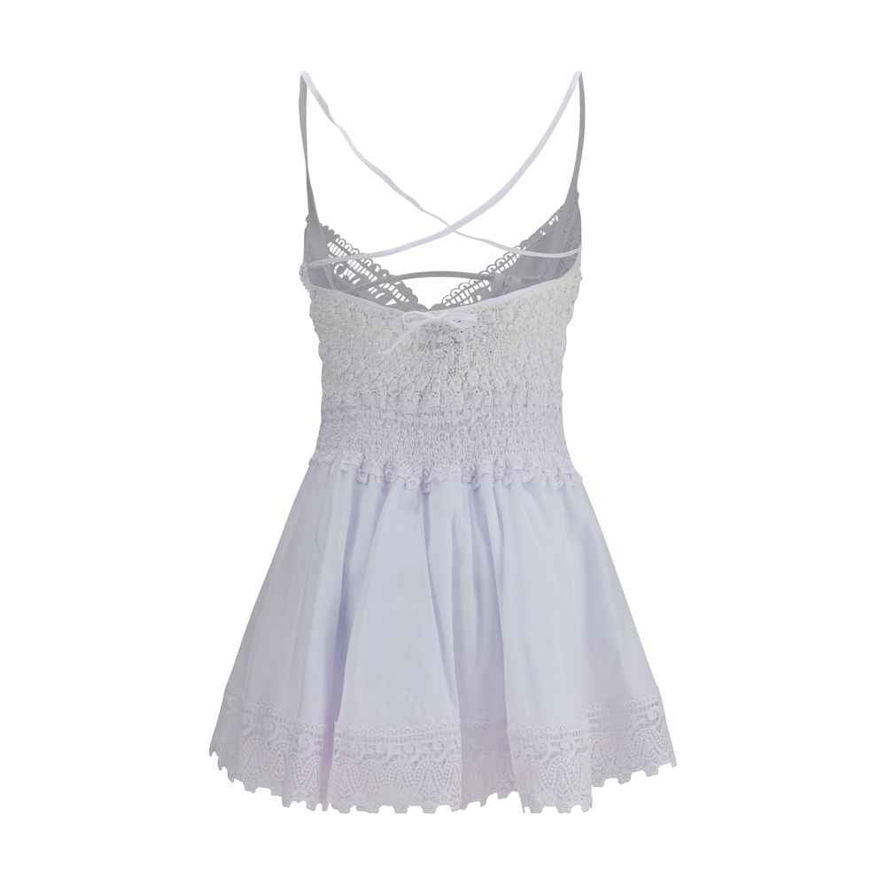 Charo Ruiz White Cotton Casual Dress