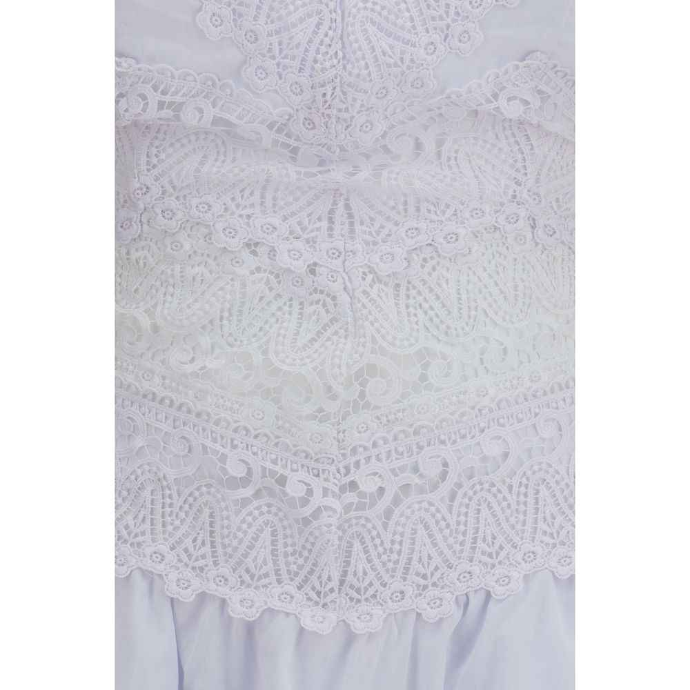 Charo Ruiz White Cotton Casual Dress