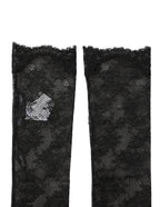 Dolce & Gabbana Black Floral Lace Nylon Stretch Knee Socks