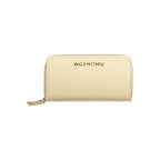 Mario Valentino Beige Polyurethane Women's Wallet with Coin Purse and Card Spaces