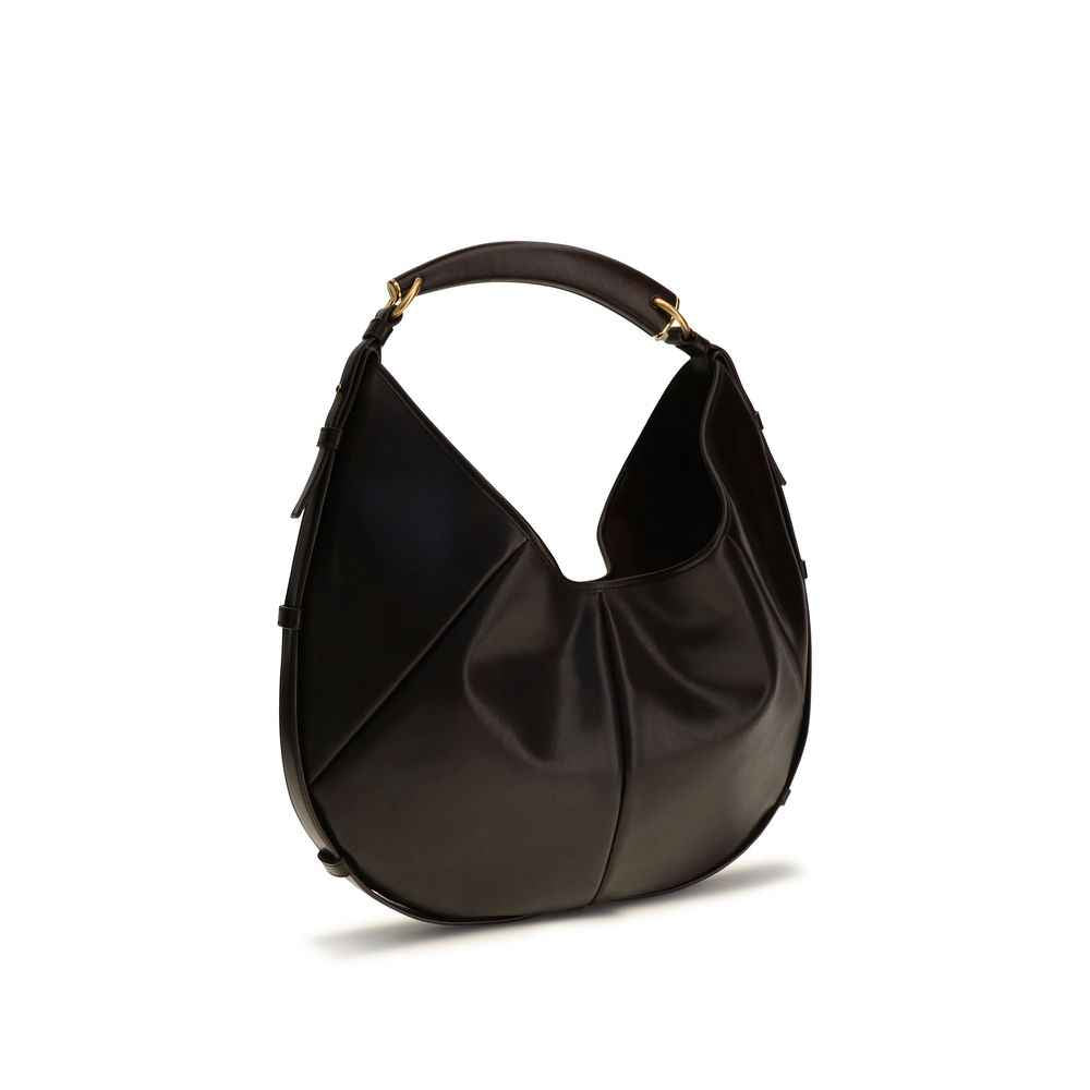 Saint Laurent Brown Calf Leather Bos Taurus Shoulder Bag
