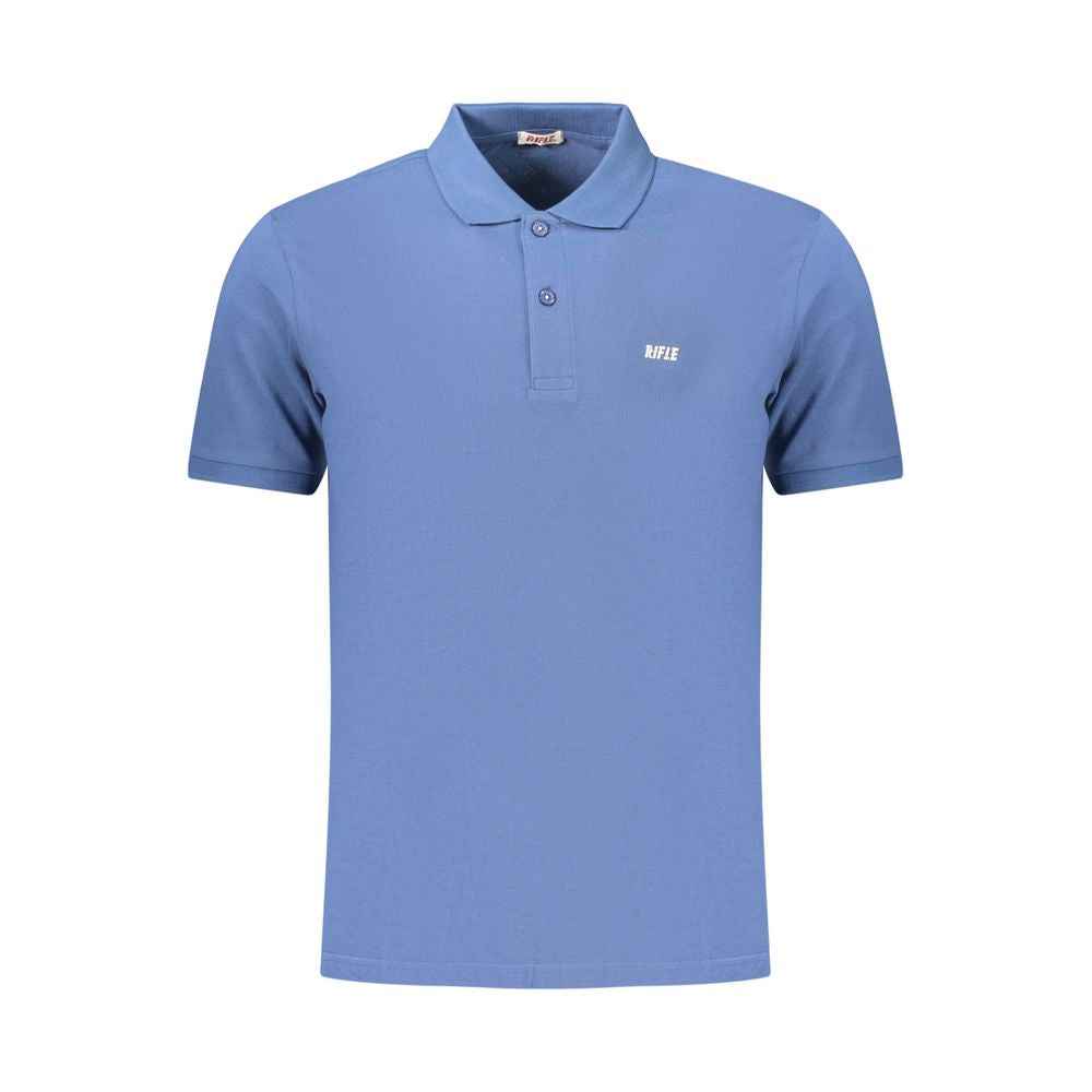 Rifle Blue Cotton Men's Polo Shirt