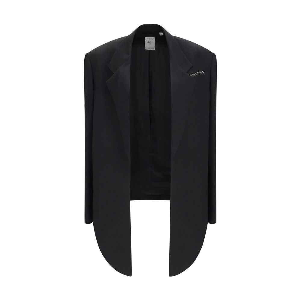 Calvin Klein Black Viscose Full-Length Jacket