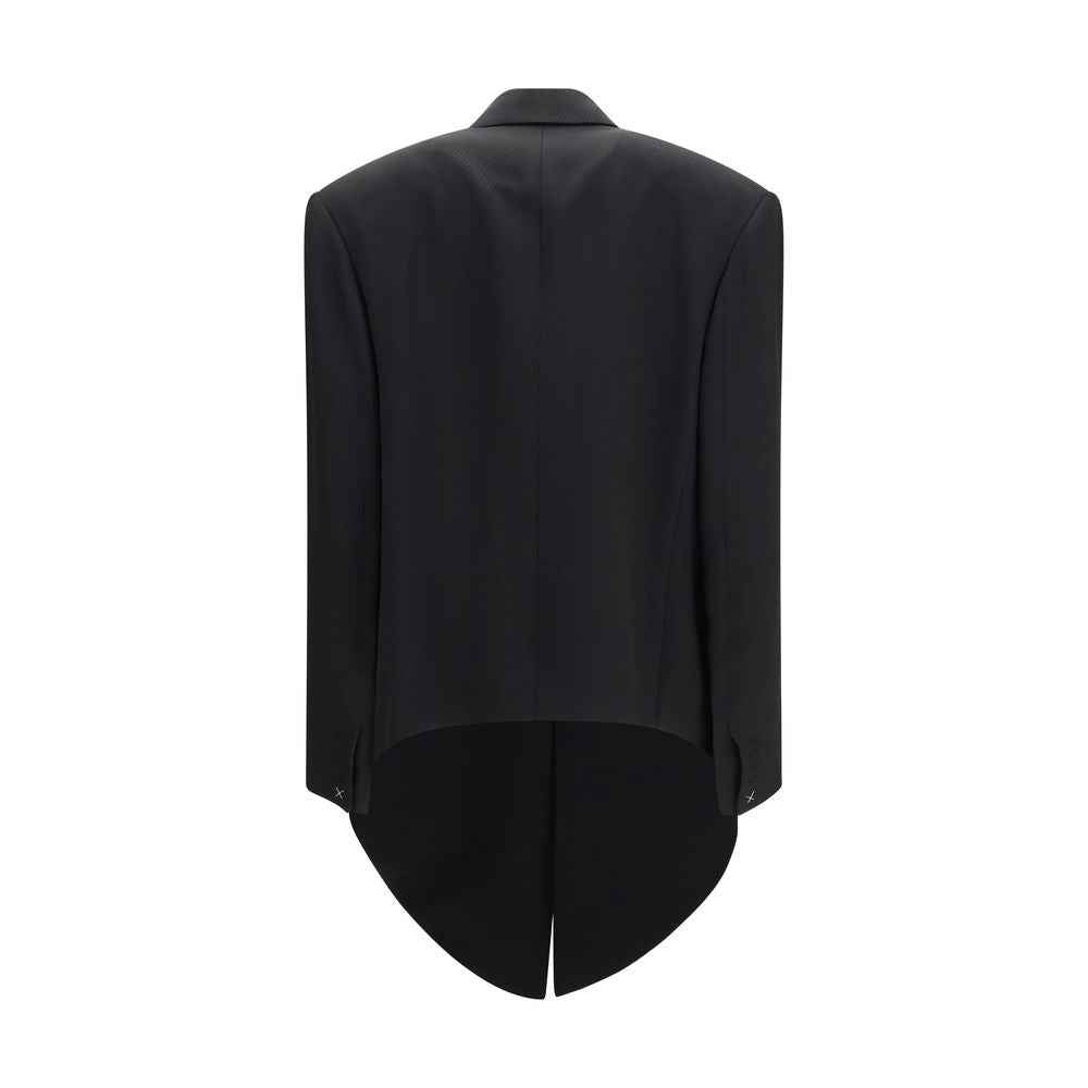 Calvin Klein Black Viscose Full-Length Jacket