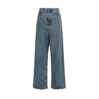 Maison Margiela Blue Cotton High-Waisted Jean