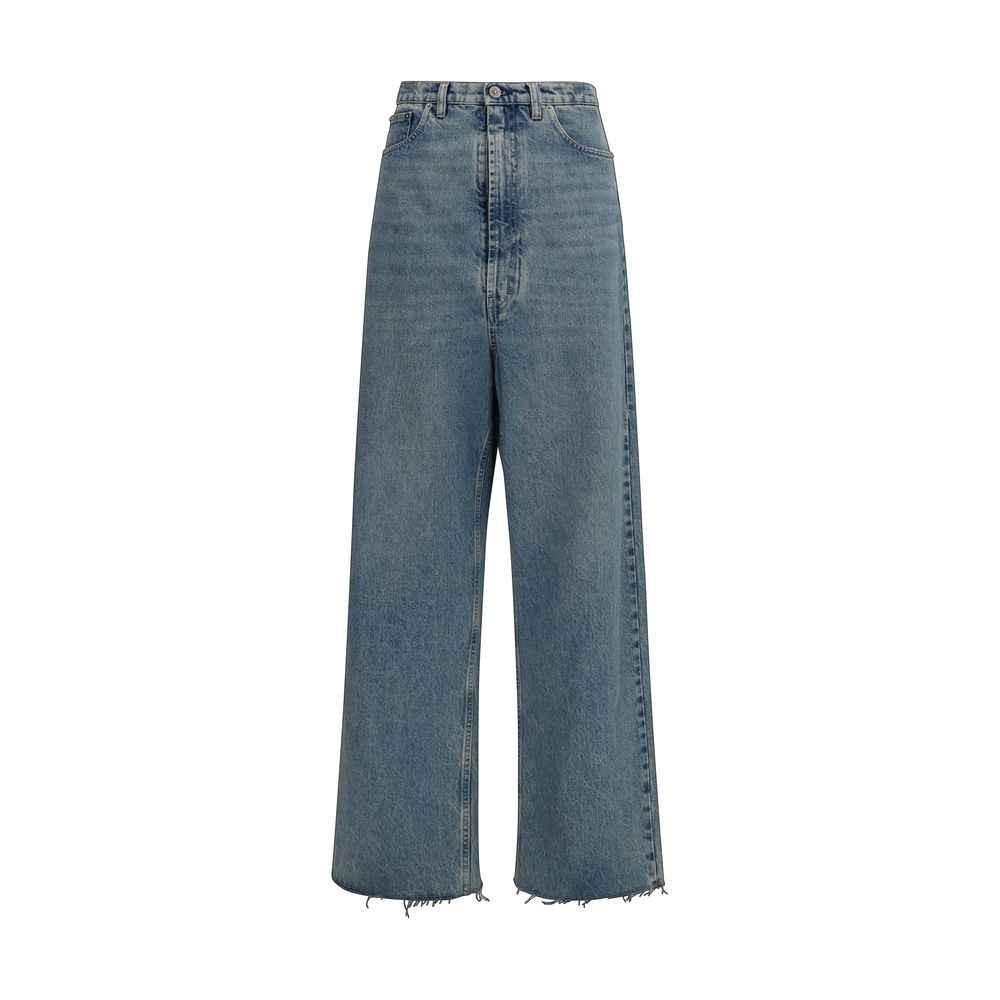 Maison Margiela Blue Cotton High-Waisted Jean
