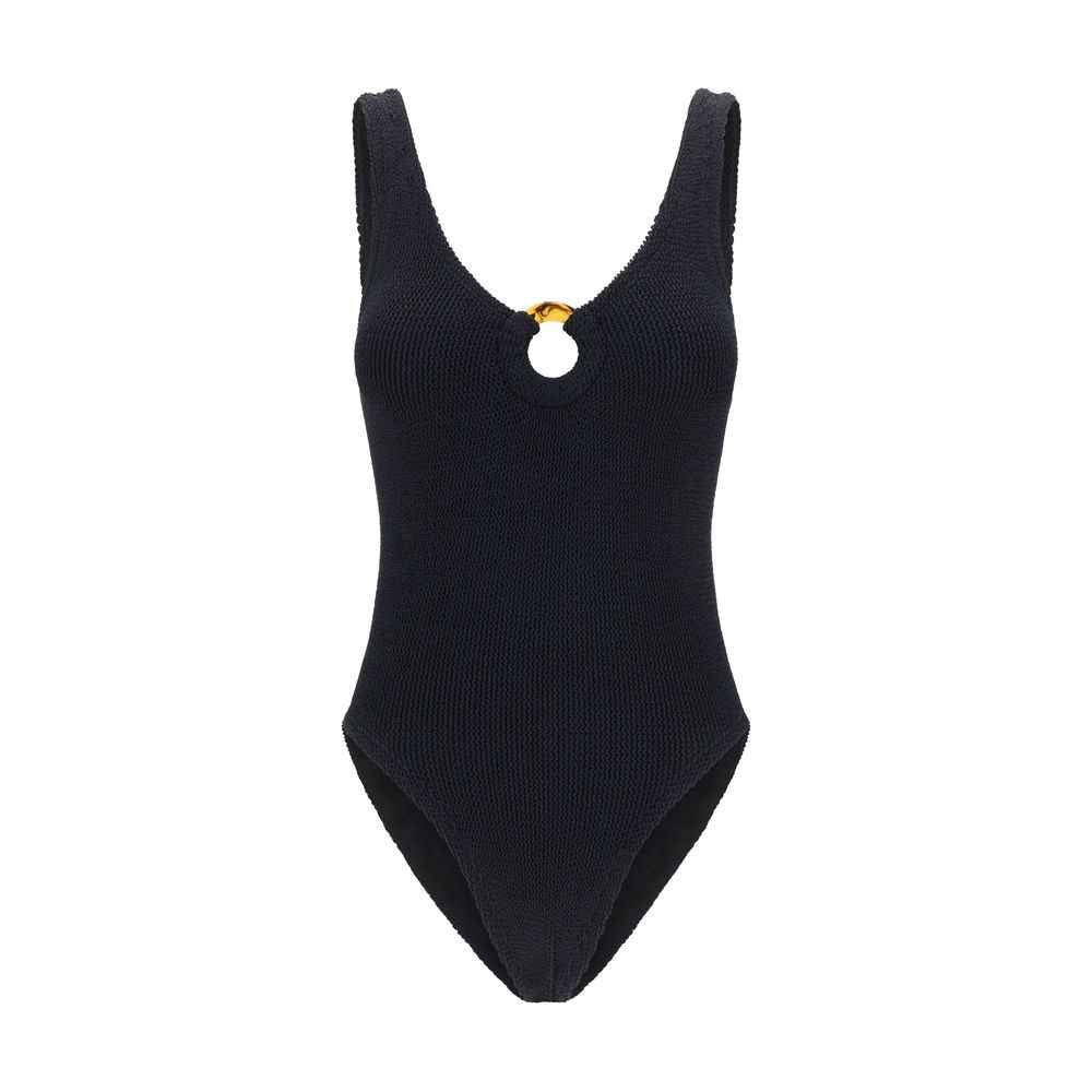 Hunza G Black Polyamide One-Piece Swimsuit
