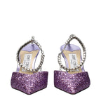 Jimmy Choo Purple Plastic Stiletto Heel Sandals