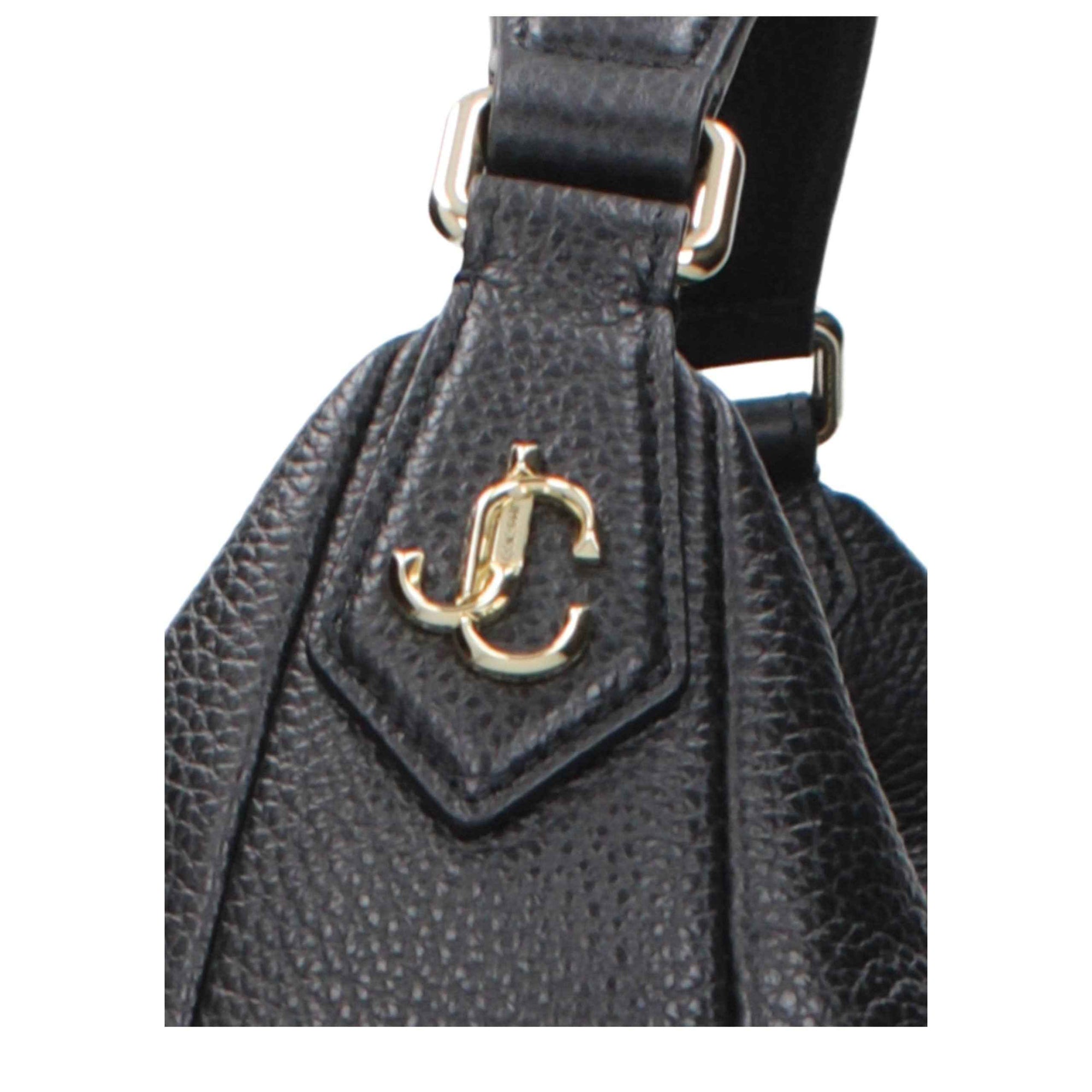 Jimmy Choo Black Leather Shoulder Bag
