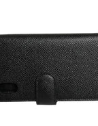 Dolce & Gabbana Case Flip Cover Black Calf Leather iPhone X - XS Phone