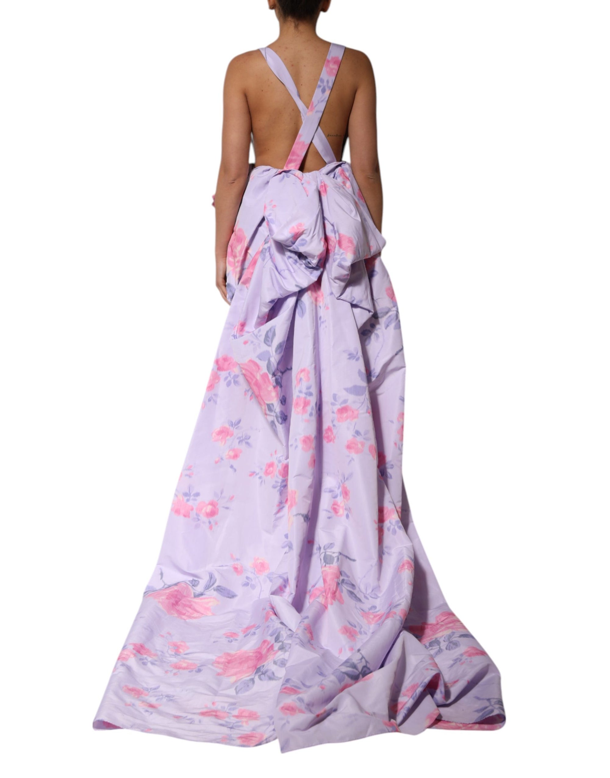 Philosophy di Lorenzo Serafini Multicolor Floral Runway Maxi Dress