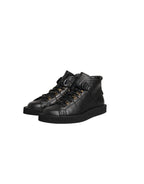 Dolce & Gabbana Black Leather Lace Up Men Ankle Boots Shoes
