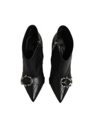 Dolce & Gabbana Black Devotion Quilted Buckled Boots Shoes