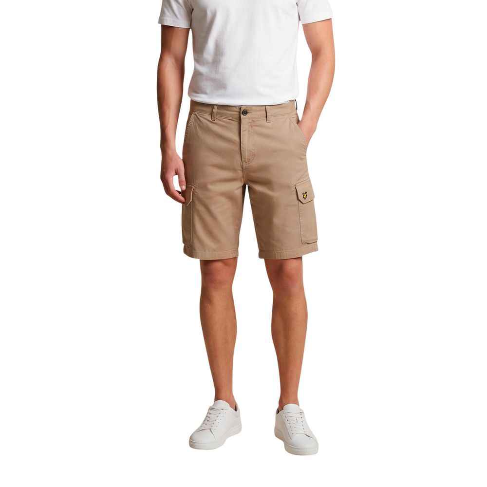 Lyle & Scott Beige Cotton Bermuda Shorts