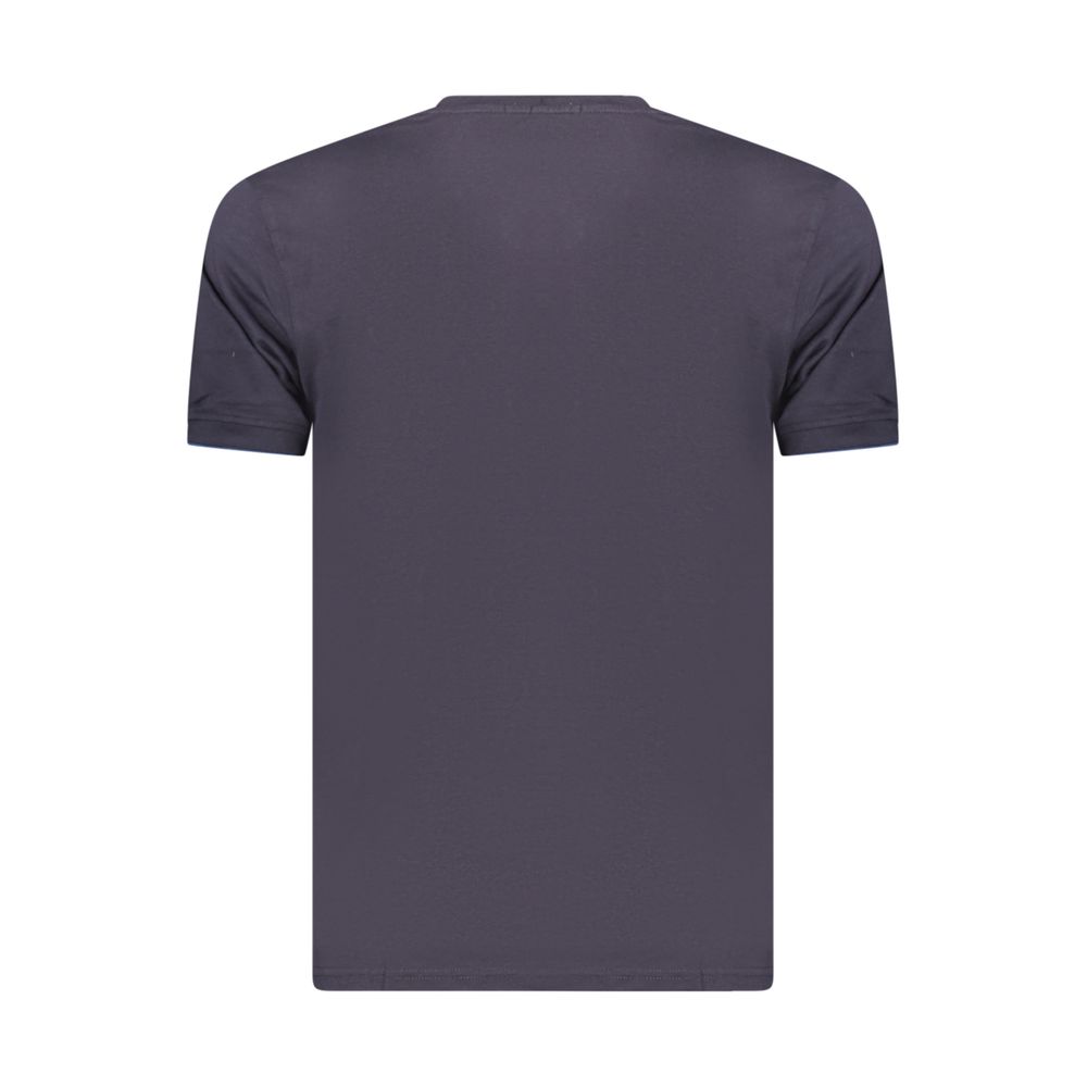 Coveri Moving Blue Cotton Men's T-Shirt