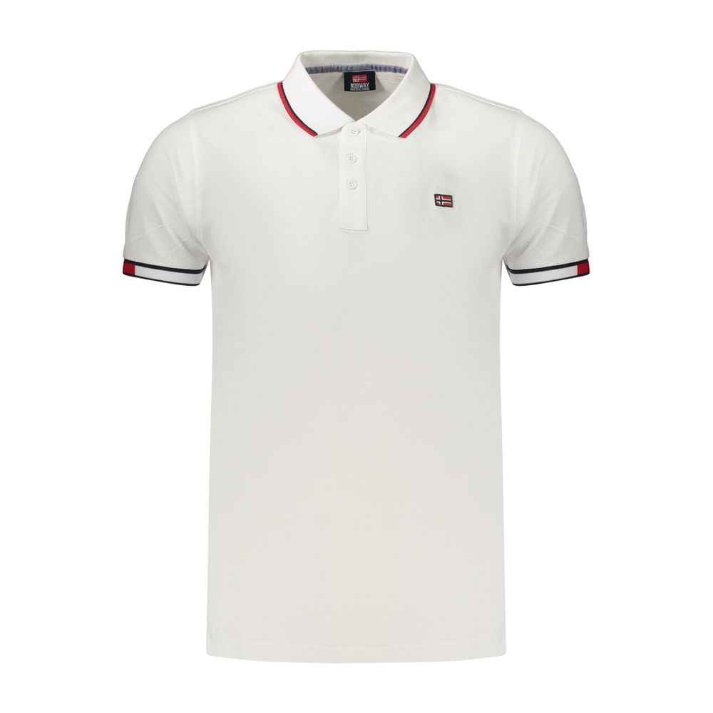 Norway 1963 White Cotton Men's Polo Shirt