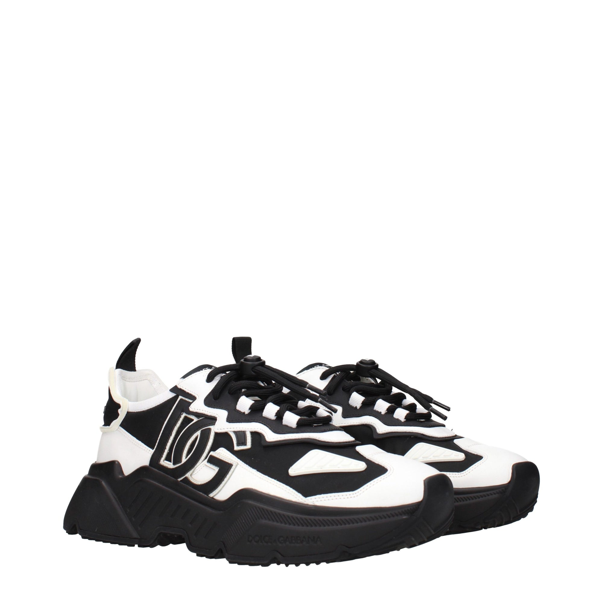Dolce & Gabbana White Leather Chunky Sneakers
