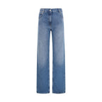 Calvin Klein Blue Cotton Straight-Leg Jeans