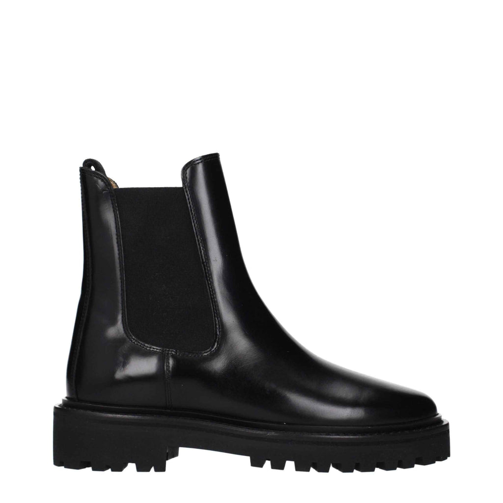 Isabel Marant Black Leather Ankle Boots