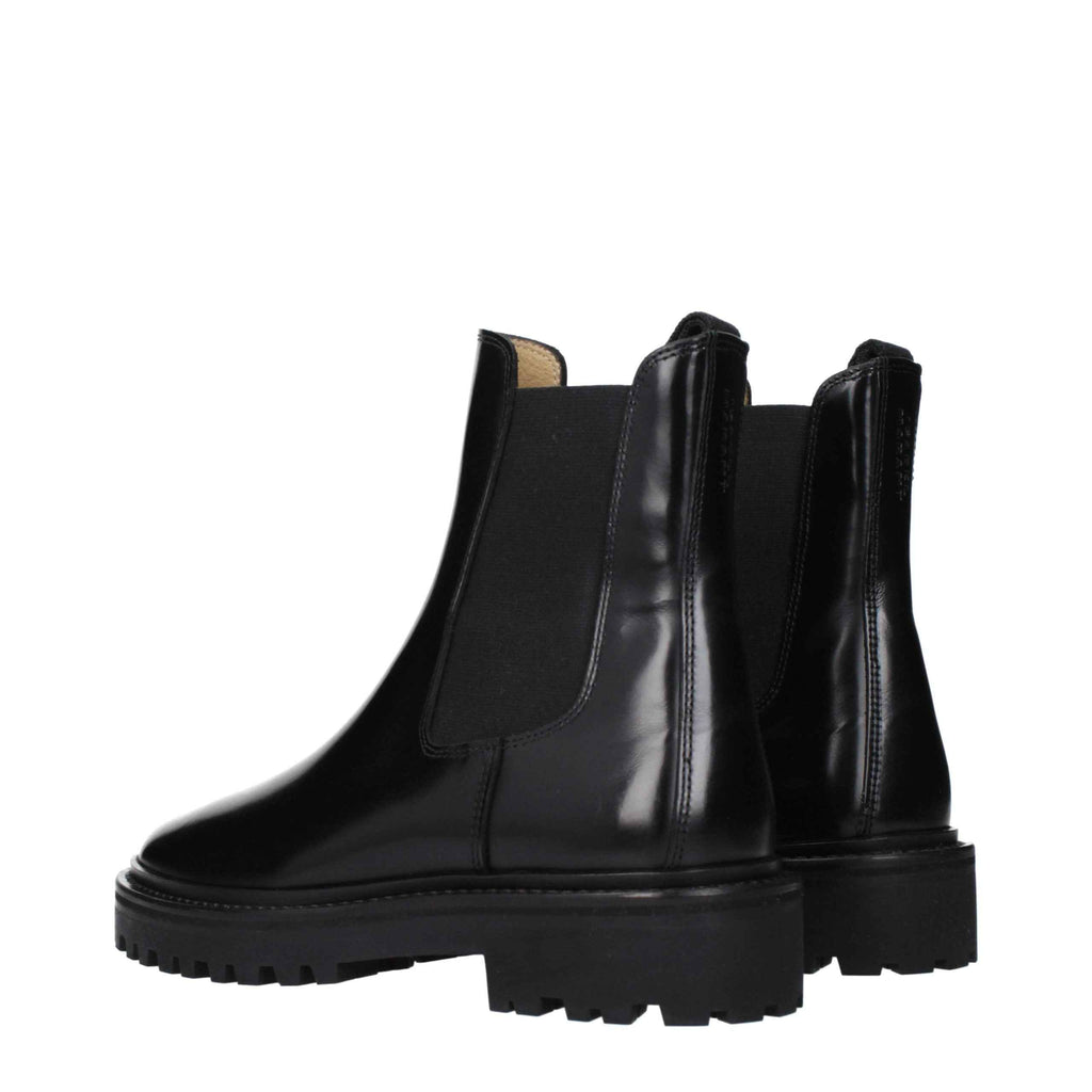Isabel Marant Black Leather Ankle Boots