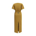 PINKO Brown Cotton Casual Dress