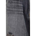 Balenciaga Gray Cotton Relaxed Fit Jeans