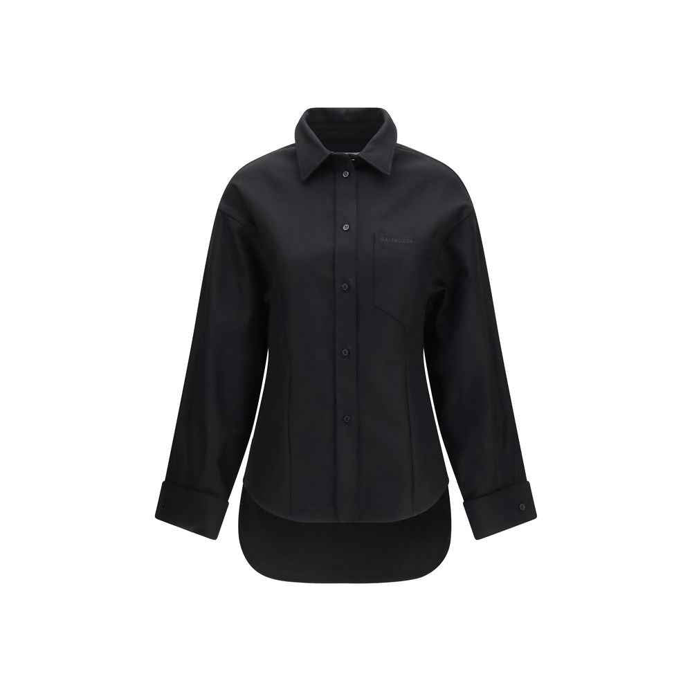 Balenciaga Black Cotton Dress Shirt
