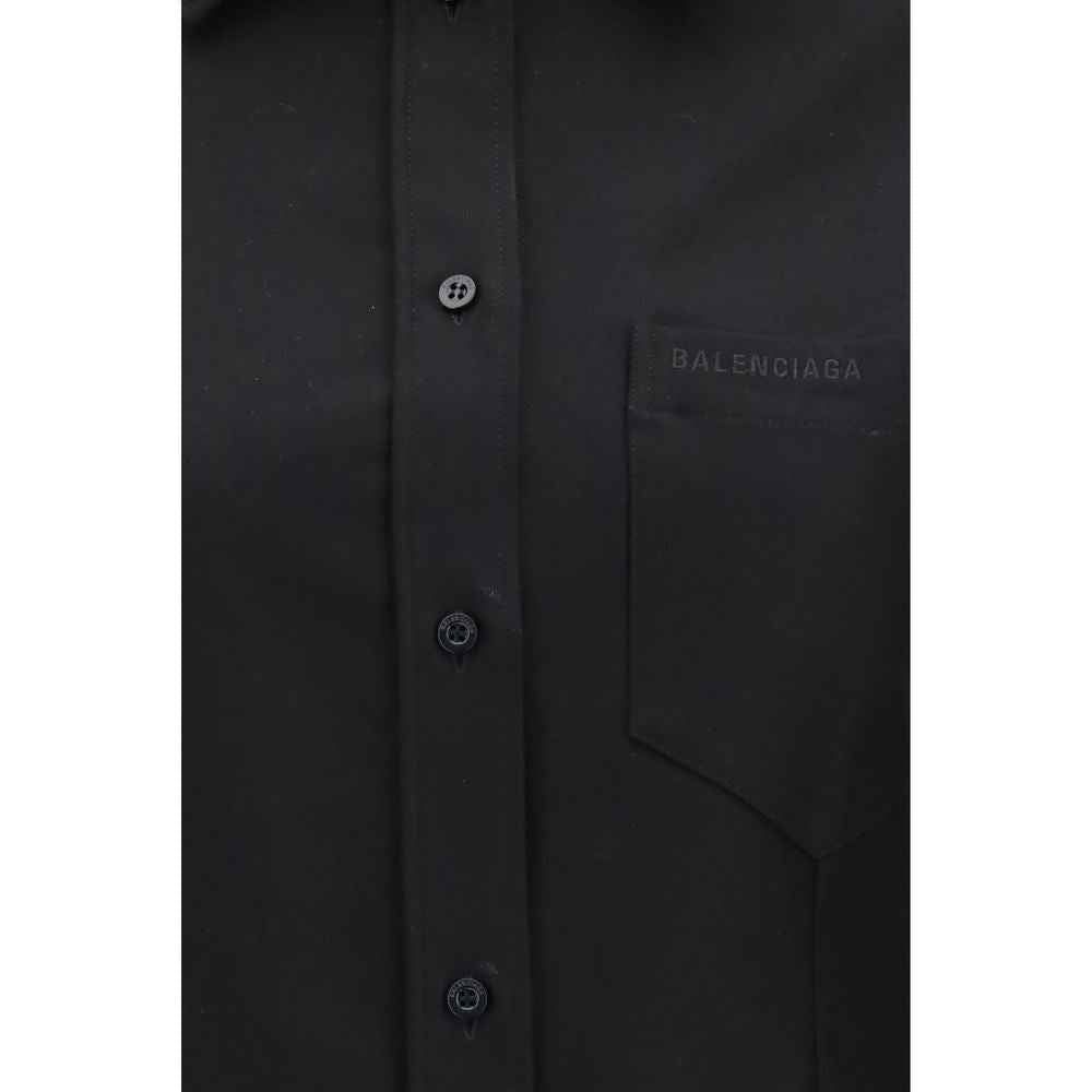 Balenciaga Black Cotton Dress Shirt