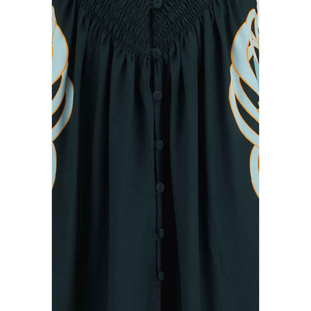La Double J Blue Silk Casual Dress