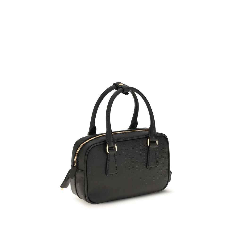 Prada Black Calf Leather Bos Taurus Shoulder Bag