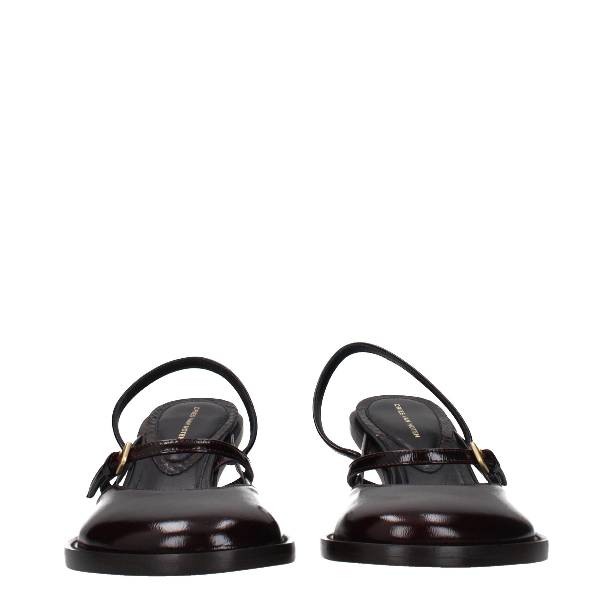 Dries Van Noten Brown Leather Platform Sandals