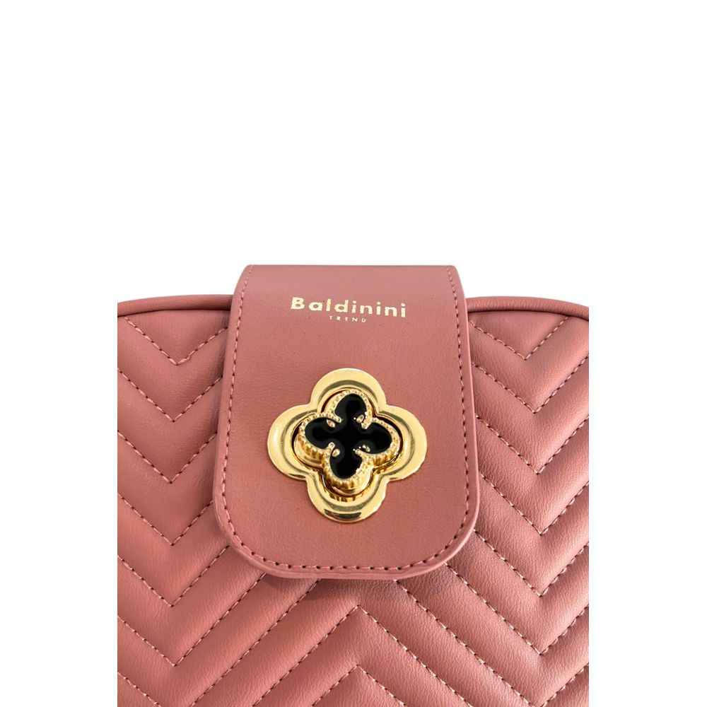 Baldinini Trend Pink PU Women Crossbody Bag